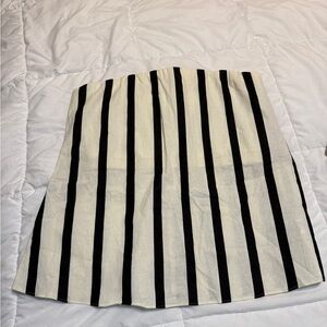 Striped tube top shirt with boning